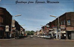 Greetings From Spooner, Wisconsin Postcard