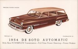 1954 De Soto Automatic Firedome Station Wagon Postcard