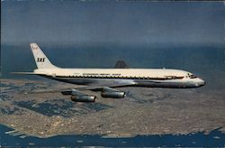 Scandinavian Airlines System, Extra-Long Range Douglas DC-8 Jetliner Aircraft Postcard Postcard Postcard