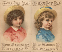 Lot of 2: Extra Pale Soap Trade Cards Fisk Manufacturing Springfield, MA Trade Card Trade Card Trade Card