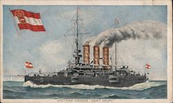 Austrian Cruiser "Saint Georg" Boats, Ships Postcard Postcard Postcard