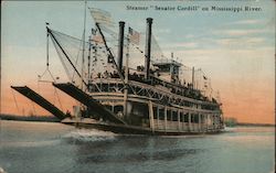 Steamer "Senator Cordill" On Mississippi River Postcard