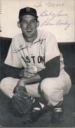 Gene Conley, Boston Red Sox, Autographed Baseball Postcard Postcard Postcard