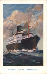 Anchor Line - S.S. "Britannia" Postcard