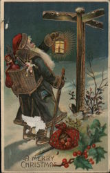 A Merry Christmas Santa Claus Postcard Postcard Postcard