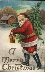 A Merry Christmas Santa Claus Postcard Postcard Postcard