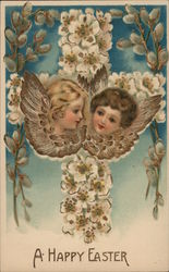 A Happy Easter With Angels Postcard Postcard Postcard