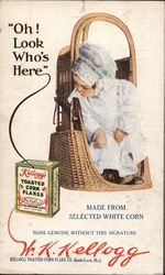 Kellogg's Corn Flakes - Child in Basket Postcard