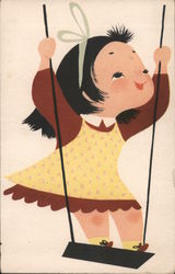 Girl on a Swing My Little Golden Post Card from I Can Fly Postcard