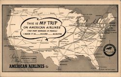 This is My Trip on American Airlines Postcard