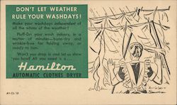 Don't Let Weather Rule Your Washdays! - Hamilton Automatic Clothes Dryer Advertising Postcard Postcard Postcard