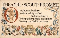 The Girl Scout Promise On My Honor, I Will Try: To Do My Duty To God...And My Country Postcard