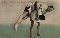 Ju Jitsu - "Japanese Cross-Buttock" Postcard