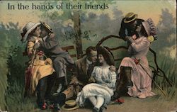 In the hands of their friends - Three Couples Postcard