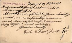 Handwritten correspondence from 1845 Postcard