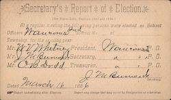 School officials election results Postcard