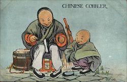 Chinese Cobbler Asian Postcard Postcard Postcard