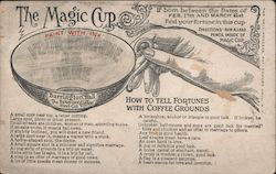 How to Tell Fortunes with Coffee Grounds, The Magic Cup, Barrington Hall The Baker-ized Coffee Postcard Postcard Postcard