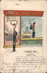 "Addled Ads" Wanted Cartoons Postcard Postcard Postcard