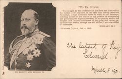 His Majesty King Edward VIL Postcard