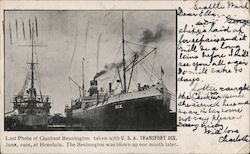 Last Photo of Gunboat Bennington Postcard