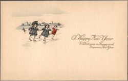 A Happy New Year To Wish You a Happy and Prosperous New Year Children Postcard Postcard Postcard