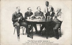 The Famous Poker Scene In "The Traveling Salesman" Now Playing At The Illinois Theatre Chicago Postcard Postcard Postcard