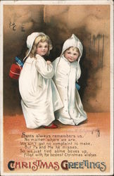 Christmas Greetings Children Postcard Postcard Postcard