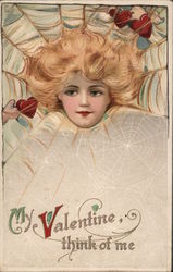 My Valentine Think of Me Postcard