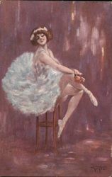 Seated Ballerina Postcard