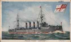 English Cruiser "Hampshire" Steamers Postcard Postcard Postcard