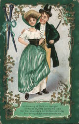 I'm Thinking of Old Erin Tonight, Of The Dear Little Cot By The Sea, For The Shamrock On St. Patrick's Day Postcard