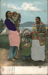 Native American Family Postcard