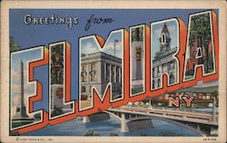 Greetings from Elmira, N.Y. Postcard