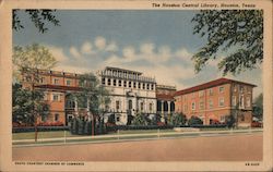 The Houston Central Library Texas Postcard Postcard Postcard