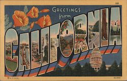 Greetings from California Postcard