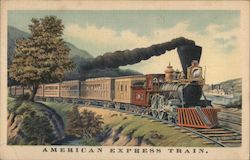 American Express Train, Currier & Ives - The Somerset Restaurant Postcard