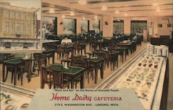 Home Dairy Cafeteria Lansing, MI Postcard Postcard Postcard