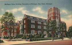 Michigan Union Building, University of Michigan Postcard