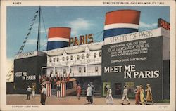 Sreets of Paris, Chicago World's Fair Illinois Postcard Postcard Postcard