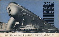 First Trip of the New Streamlined 20th Century Limited, June 15, 1938 Locomotives Postcard Postcard Postcard