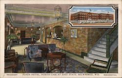 Plaza Hotel, North Cass at East State Postcard