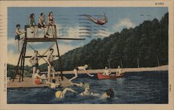 Children playing on a beach Postcard Postcard Postcard