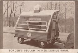 Borden's Beulah In Her Mobile Barn Cows & Cattle Postcard Postcard Postcard