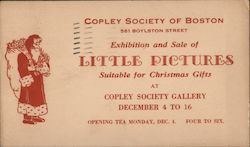 Copley Society of Boston Exhibition and Sale of Little Pictures Advertising Postcard Postcard Postcard