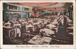 Astor Roof Restaurant - Hotel Astor - New York Postcard