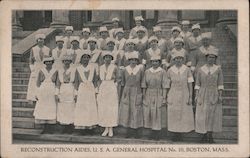 Reconstruction Aides, U.S.A. General Hospital No. 10 Boston, MA Postcard Postcard Postcard