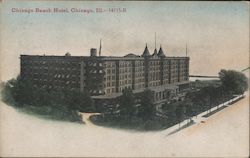 Chicago Beach Hotel Illinois Postcard Postcard Postcard