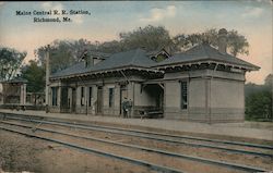 Maine Central R. R. Station Richmond, ME Postcard Postcard Postcard