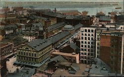 Boston East Showing Faneuil Hall, Quincy Market and Boston Waterfront Massachusetts Postcard Postcard Postcard